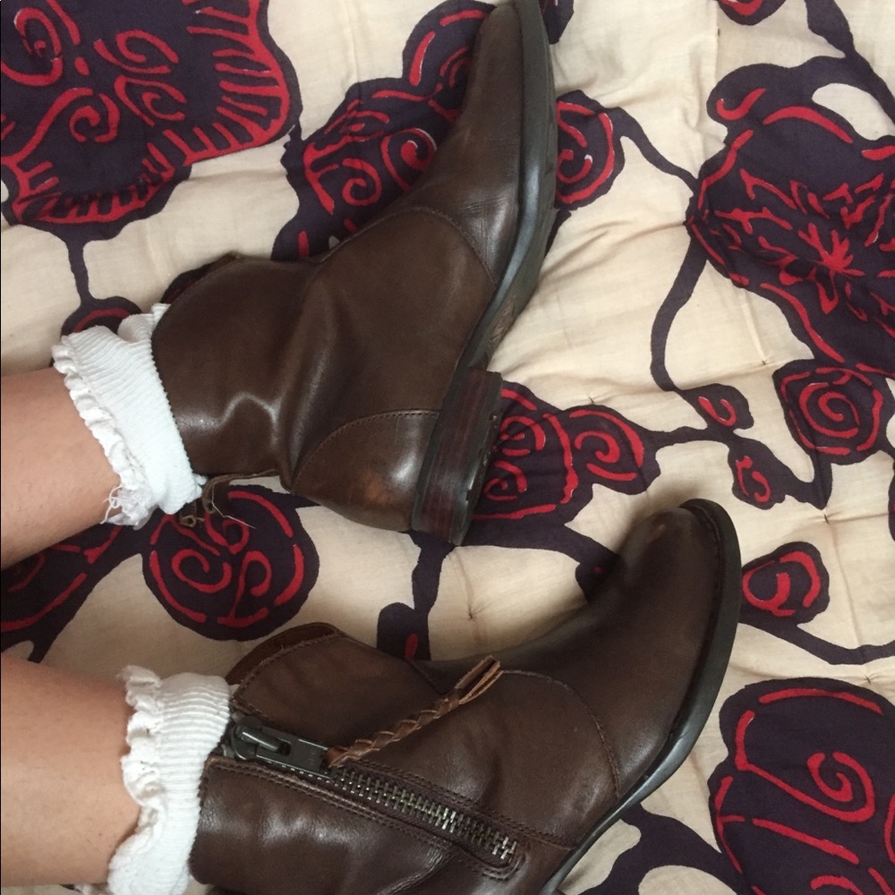Børn leather booties